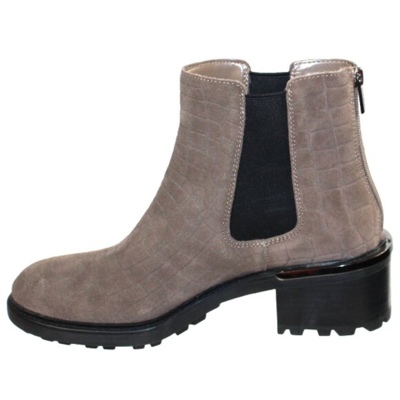 Vince Camuto Chelsea Kelivena Sable Croc Embossed Suede Tall Ankle Size … - Picture 6 of 9